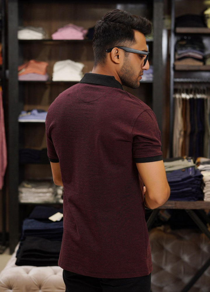 Sanaulla Exclusive Range Cotton Polo for Men - D-1219 Maroon