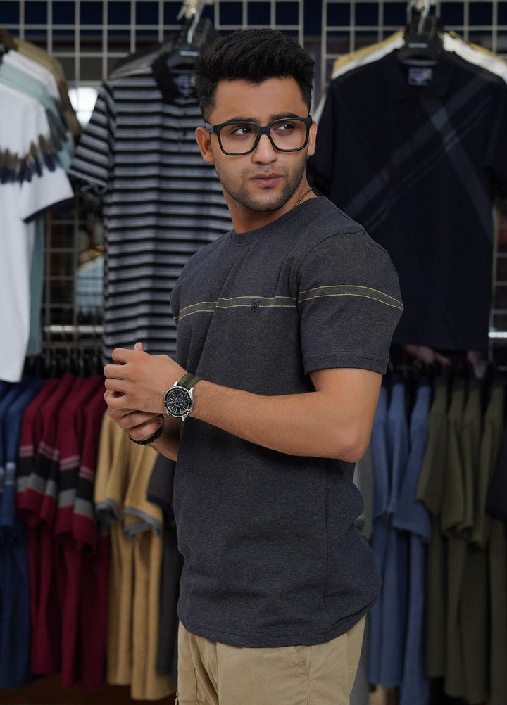 Sanaulla Exclusive Range Cotton Polo for Men - D-1298 Black