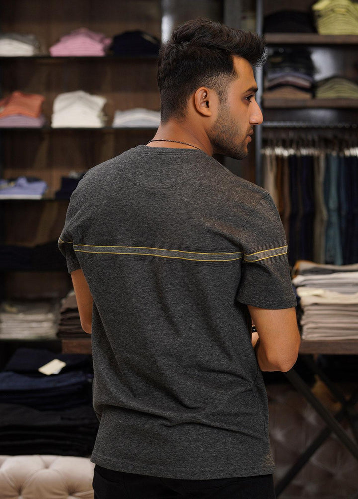 Sanaulla Exclusive Range Cotton Polo for Men - D-1298 Dark Grey