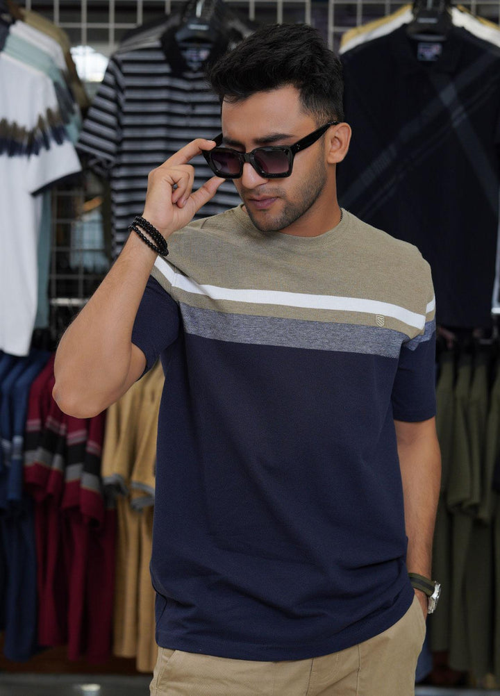 Sanaulla Exclusive Range Cotton Polo for Men - D-1520 Multi-1