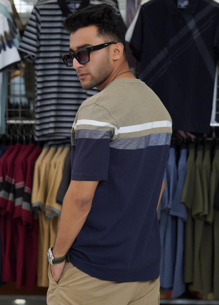 Sanaulla Exclusive Range Cotton Polo for Men - D-1520 Multi-1