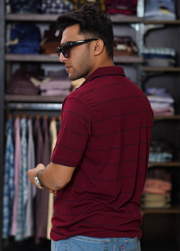 Sanaulla Exclusive Range Cotton Polo for Men - D-3204 Maroon