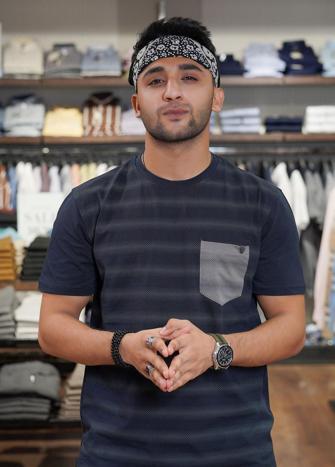 Sanaulla Exclusive Range Polo for Men - D-6092 Dark Blue