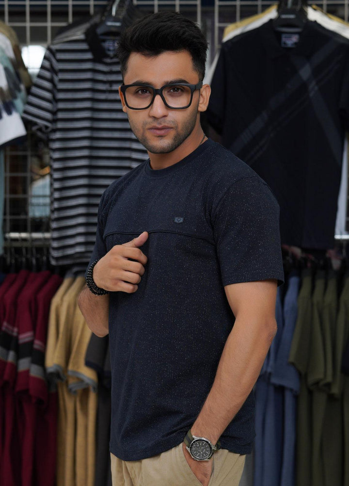 Sanaulla Exclusive Range Cotton Polo for Men - D-6107 Dark Blue