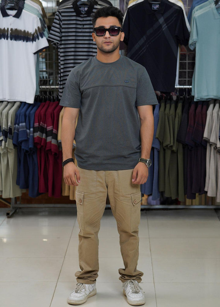 Sanaulla Exclusive Range Cotton Polo for Men - D-6107 Grey