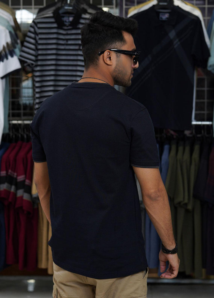 Sanaulla Exclusive Range Cotton Polo for Men - D-6238 Dark Blue