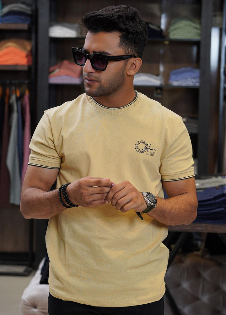 Sanaulla Exclusive Range Cotton Polo for Men - D-6238 Fawn