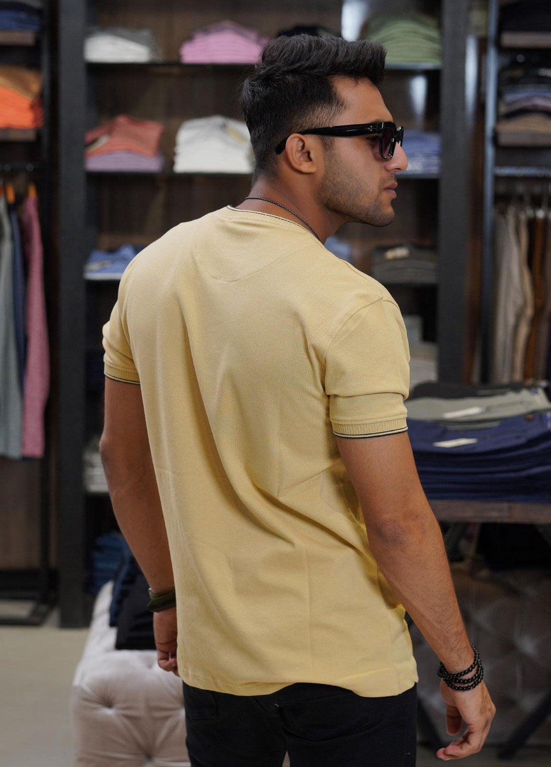 Sanaulla Exclusive Range Cotton Polo for Men - D-6238 Fawn