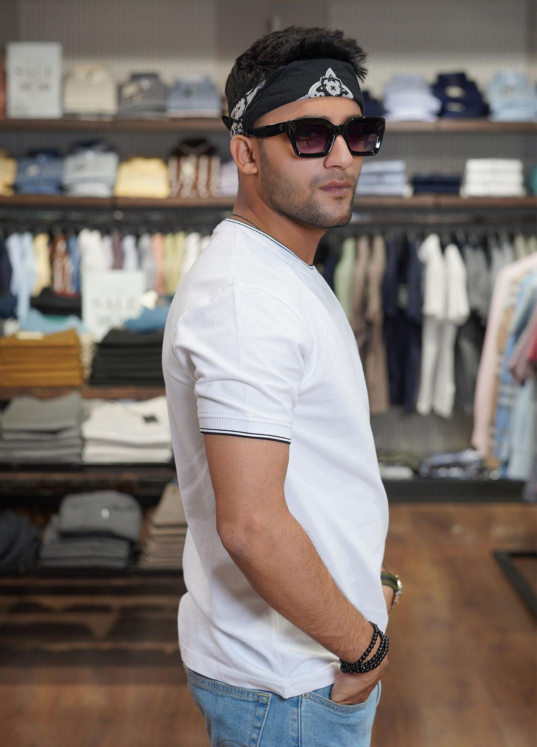 Sanaulla Exclusive Range Polo for Men - D-6238 White