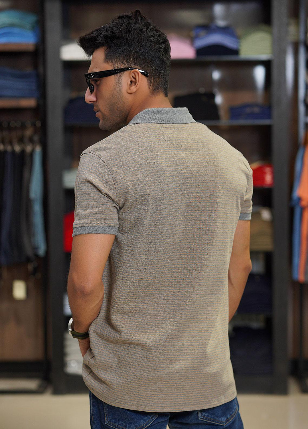 Sanaulla Exclusive Range Cotton Polo for Men - D-6315 Brown