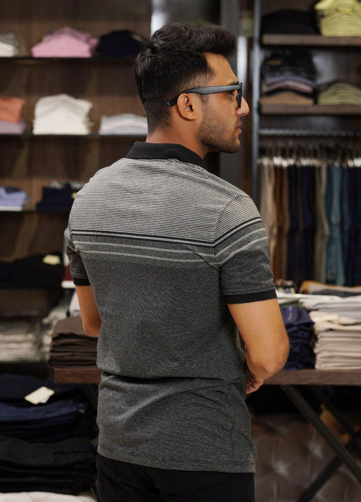 Sanaulla Exclusive Range Cotton Polo for Men - D-6367 Grey