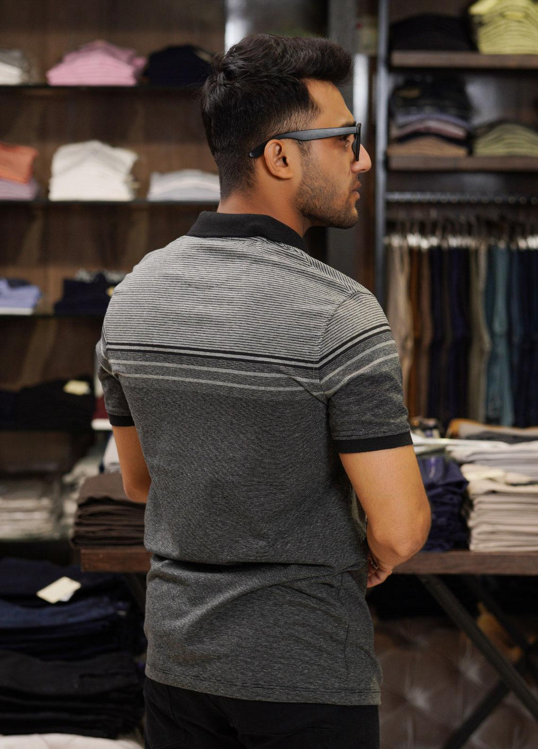 Sanaulla Exclusive Range Cotton Polo for Men - D-6367 Grey