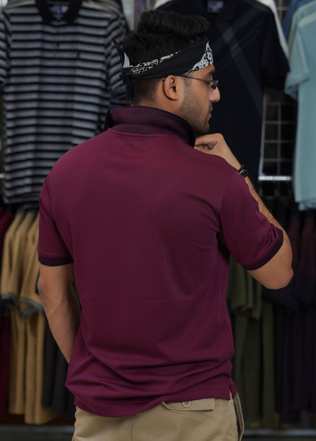 Sanaulla Exclusive Range Cotton Polo for Men - D-6439 Maroon