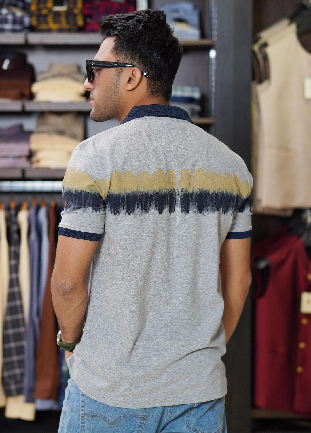 Sanaulla Exclusive Range Cotton Polo for Men - D-6605 Light Grey