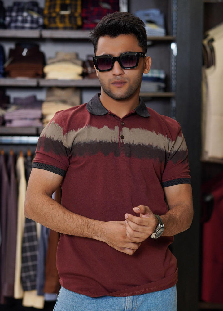 Sanaulla Exclusive Range Cotton Polo for Men - D-6605 Rust