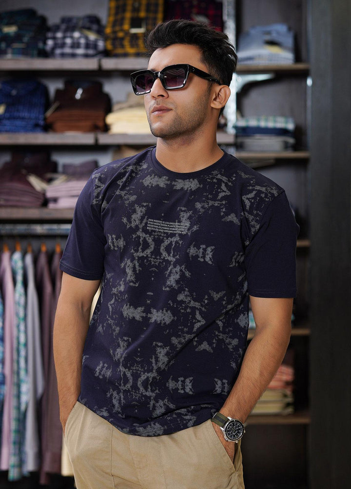 Sanaulla Exclusive Range Cotton Polo for Men - D-6638 Dark Blue