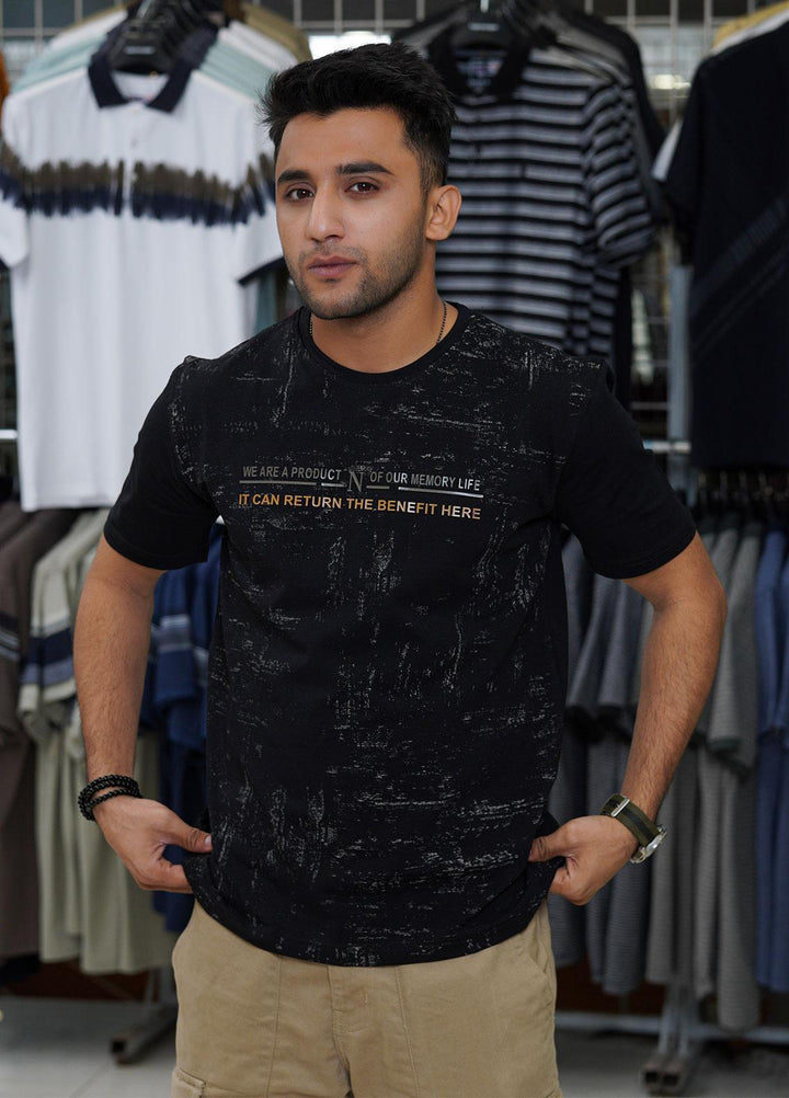 Sanaulla Exclusive Range Cotton Polo for Men - D-6666 Black