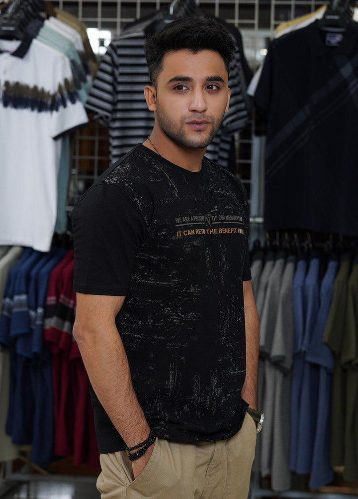 Sanaulla Exclusive Range Cotton Polo for Men - D-6666 Black