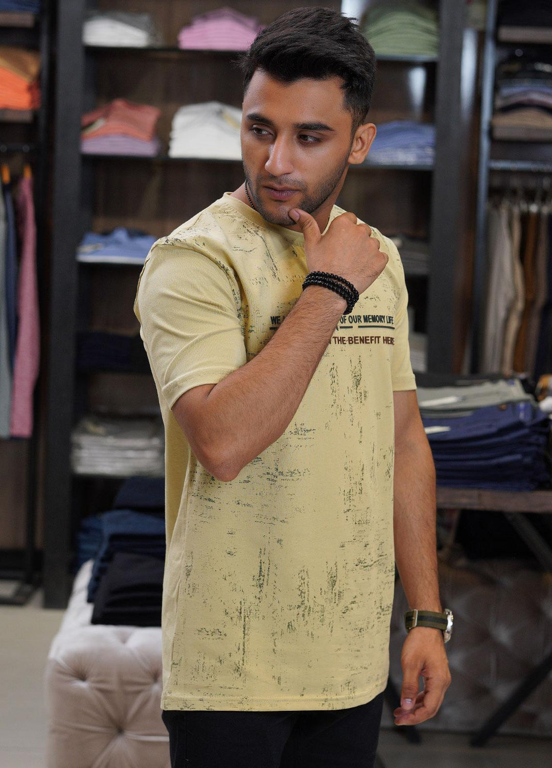 Sanaulla Exclusive Range Cotton Polo for Men - D-6666 Fawn