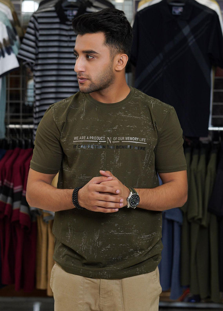 Sanaulla Exclusive Range Cotton Polo for Men - D-6666 Mehandi