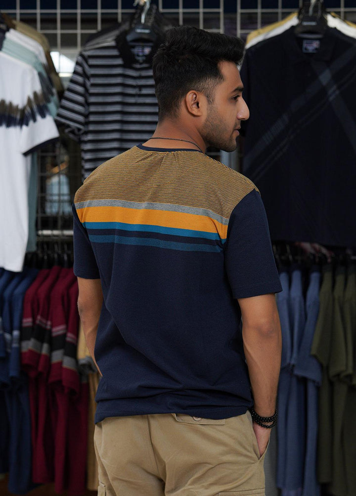 Sanaulla Exclusive Range Cotton Polo for Men - D-6763 Dark Blue