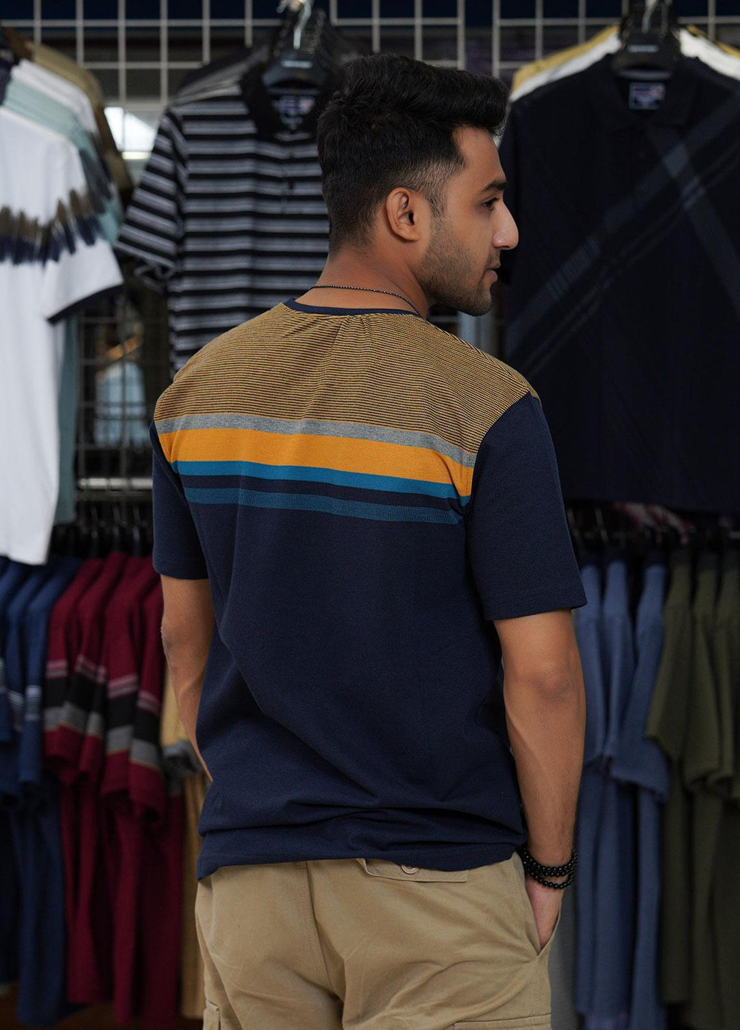 Sanaulla Exclusive Range Cotton Polo for Men - D-6763 Dark Blue