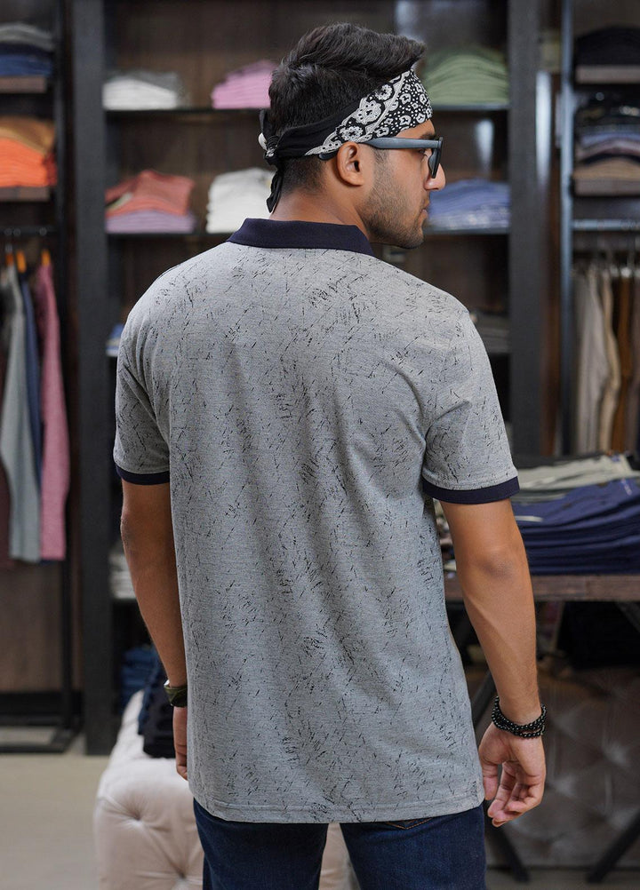 Sanaulla Exclusive Range Cotton Polo for Men - D-6782 Grey