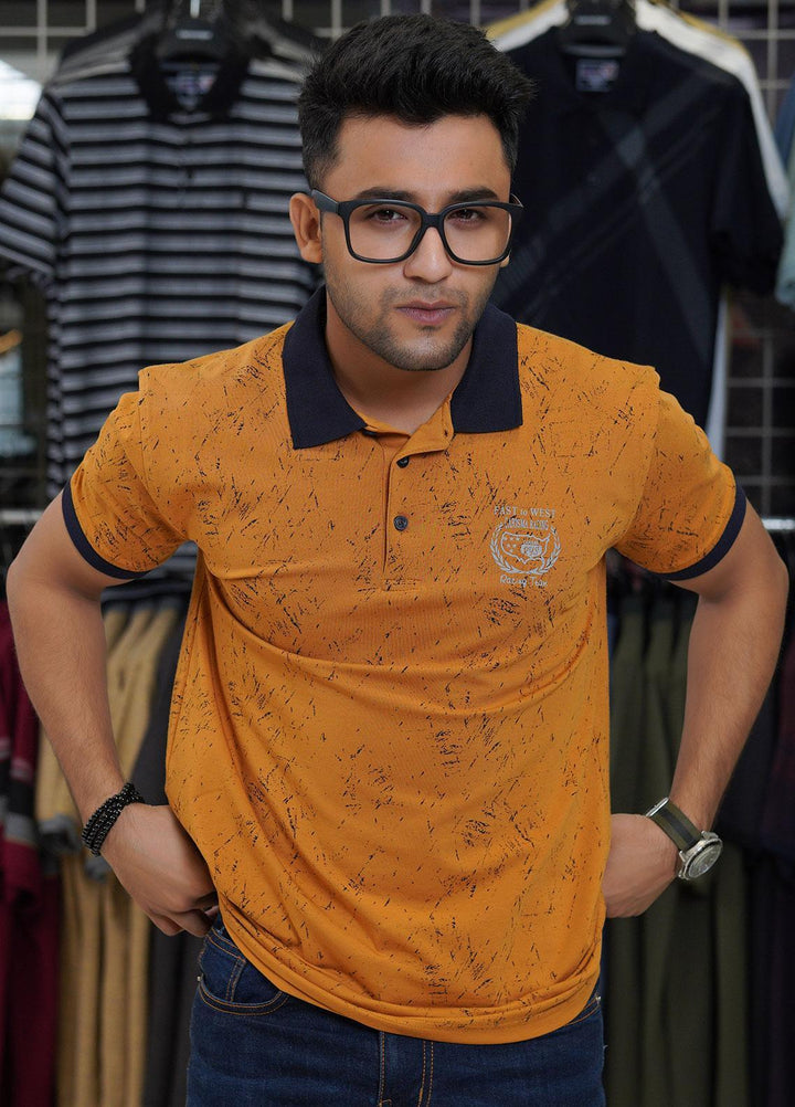 Sanaulla Exclusive Range Cotton Polo for Men - D-6782 Mustard