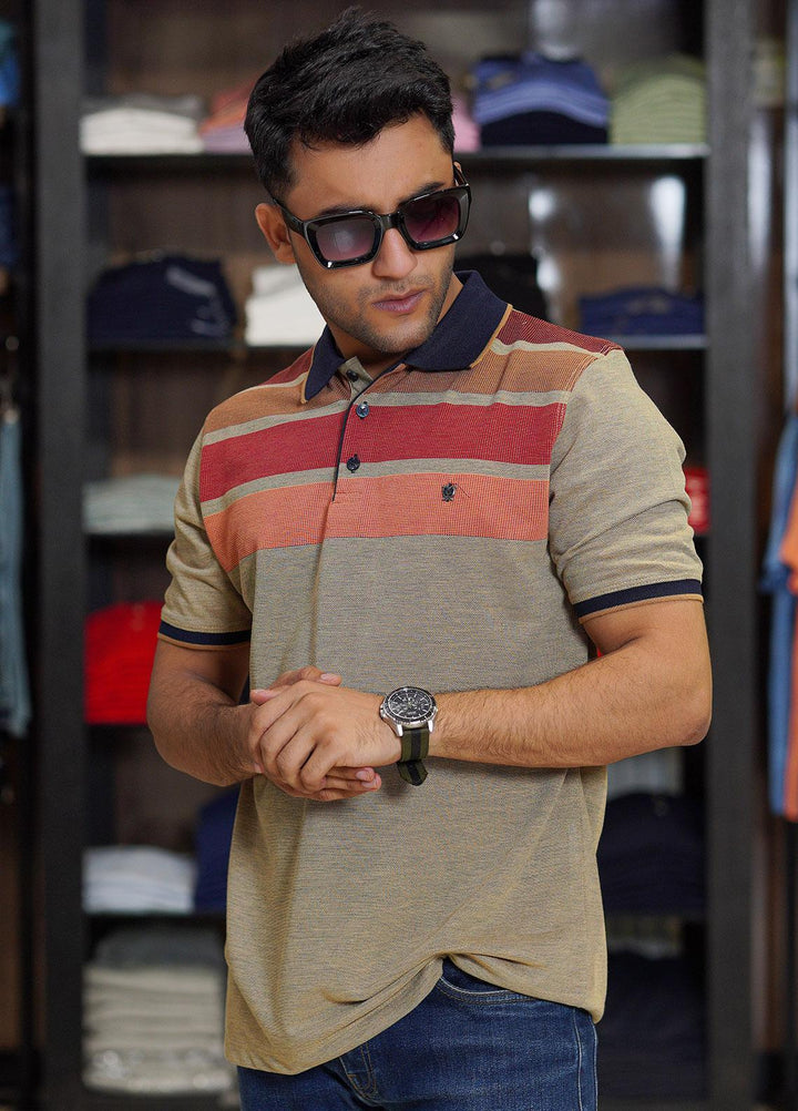 Sanaulla Exclusive Range Cotton Polo for Men - D-7118 Brown