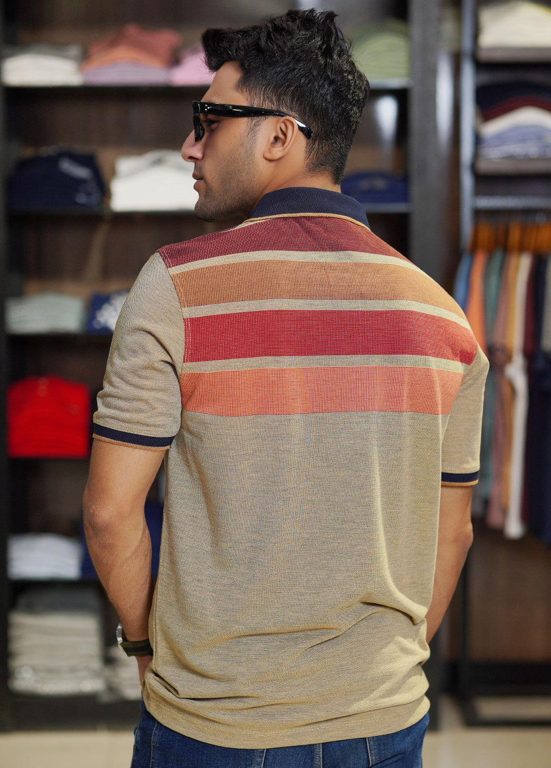 Sanaulla Exclusive Range Cotton Polo for Men - D-7118 Brown