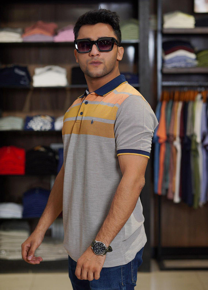 Sanaulla Exclusive Range Cotton Polo for Men - D-7118 Light Brown