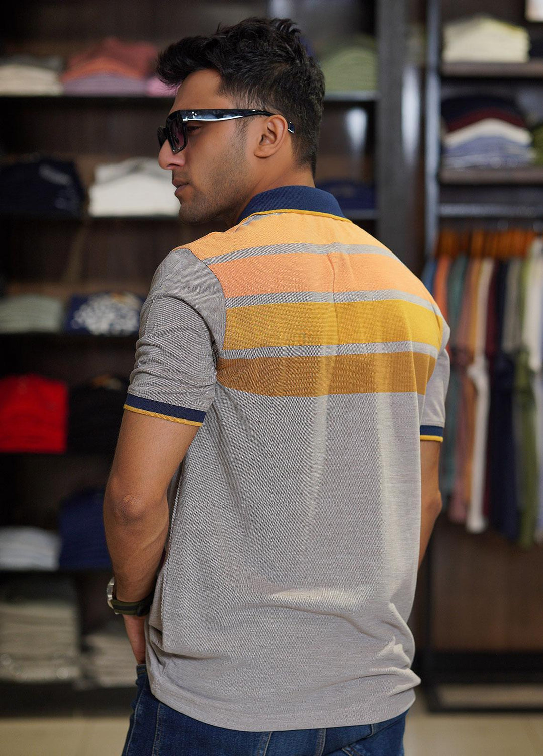 Sanaulla Exclusive Range Cotton Polo for Men - D-7118 Light Brown