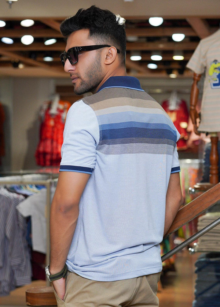 Sanaulla Exclusive Range Polo for Men - D-7121 Sky Blue