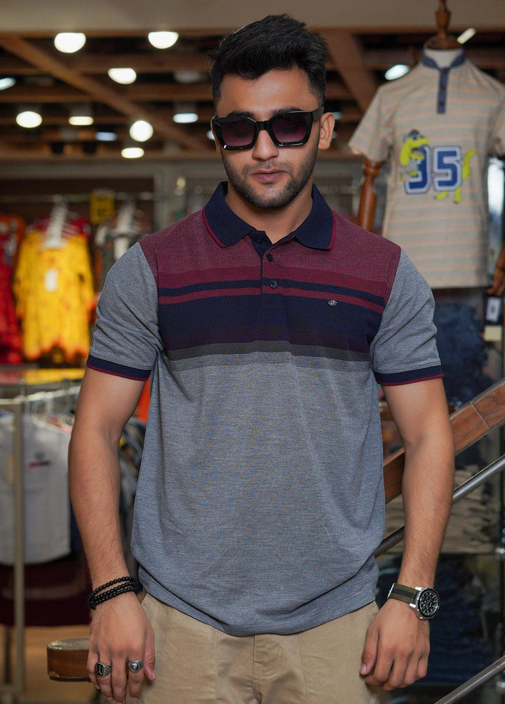 Sanaulla Exclusive Range Polo for Men - D-7203 Dark Grey