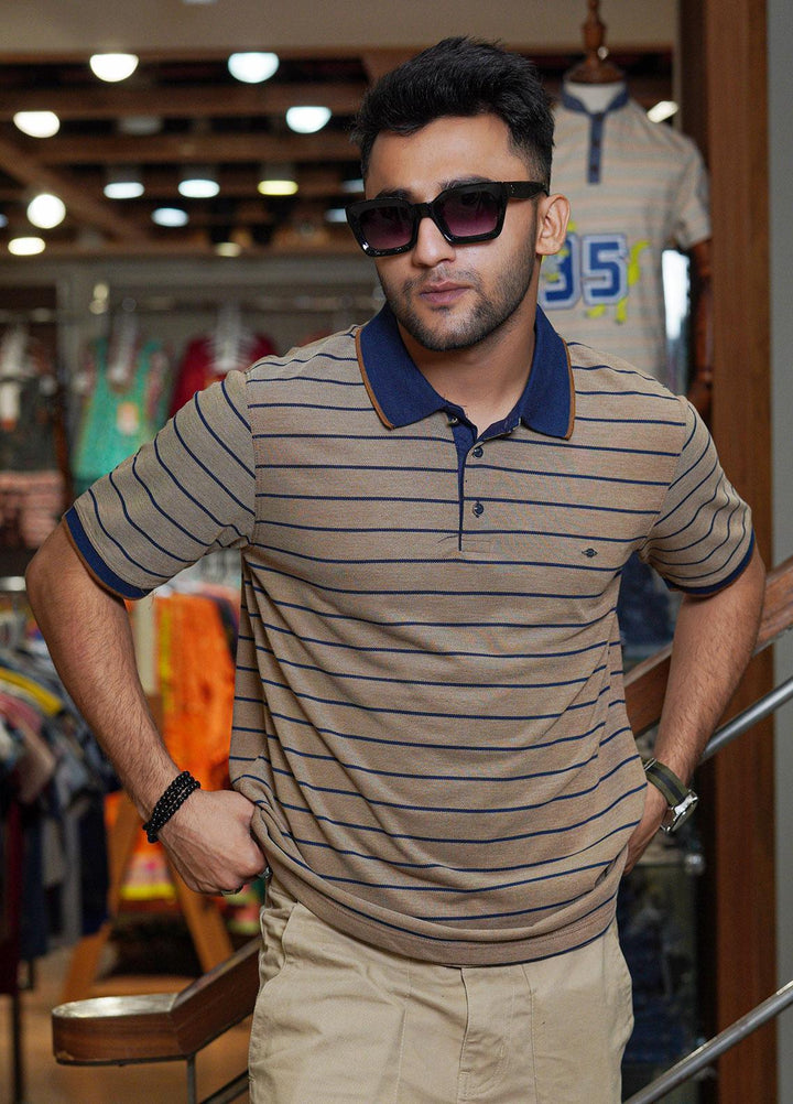 Sanaulla Exclusive Range Polo for Men - D-7210 Brown