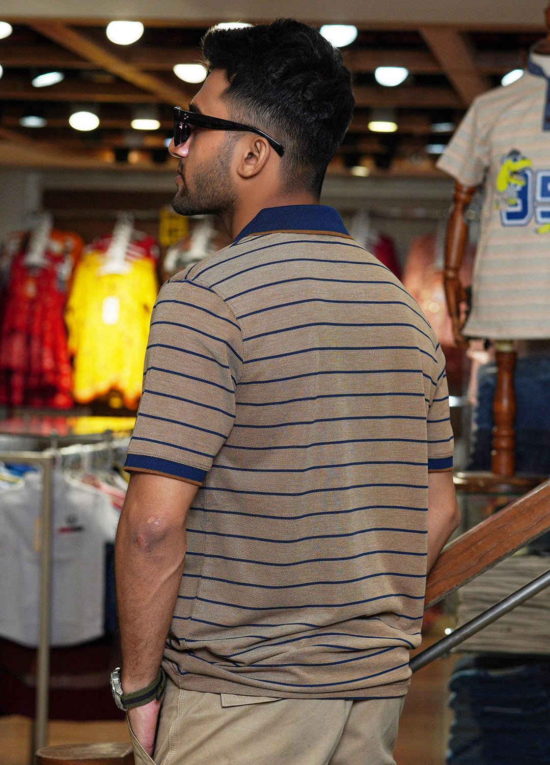 Sanaulla Exclusive Range Polo for Men - D-7210 Brown