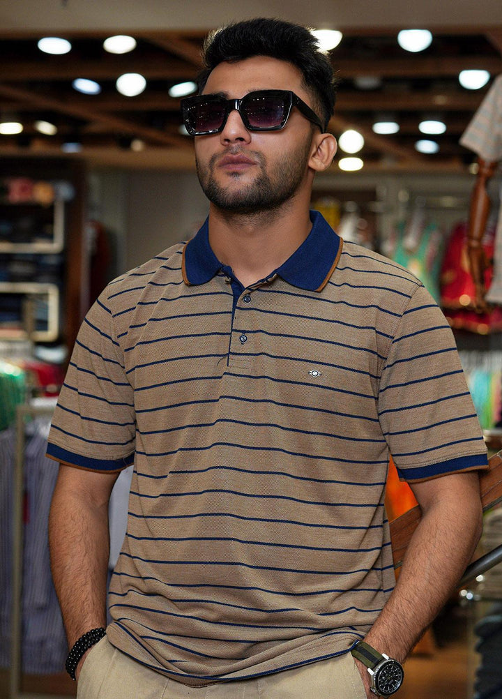 Sanaulla Exclusive Range Polo for Men - D-7210 Brown