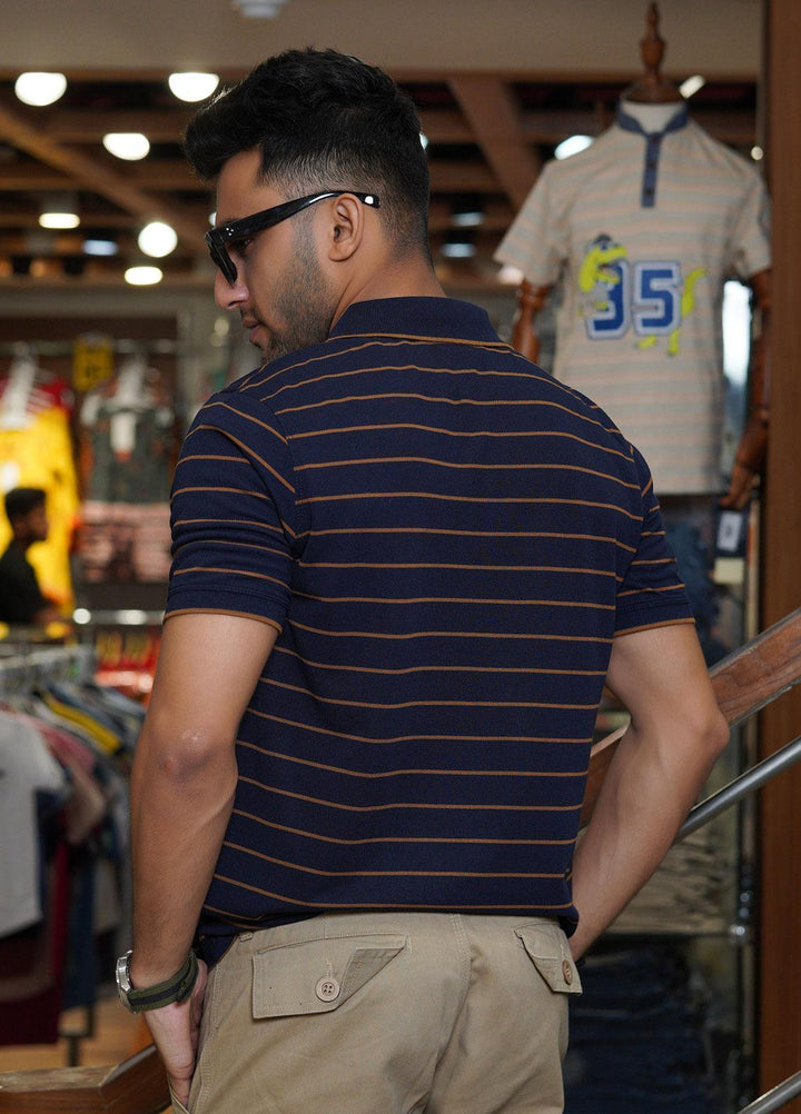 Sanaulla Exclusive Range Polo for Men - D-7210 Dark Blue-01