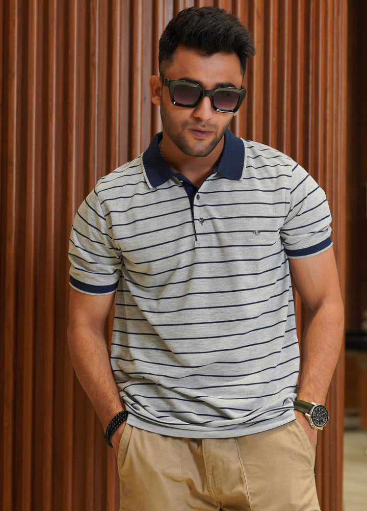 Sanaulla Exclusive Range Polo for Men - D-7210 Grey