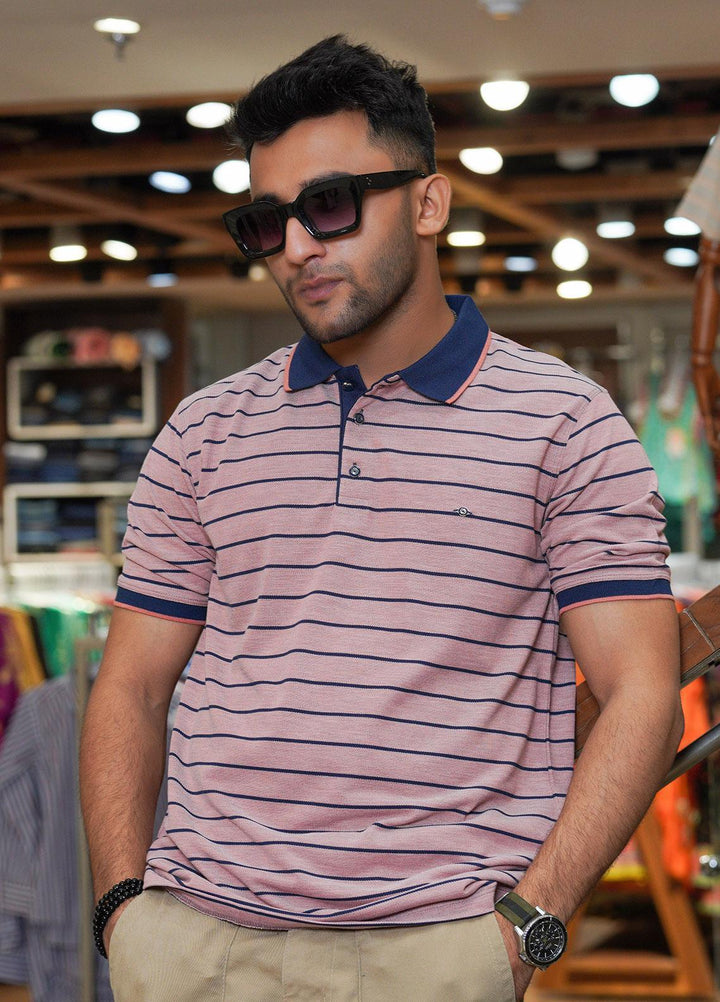 Sanaulla Exclusive Range Polo for Men - D-7210 Pink