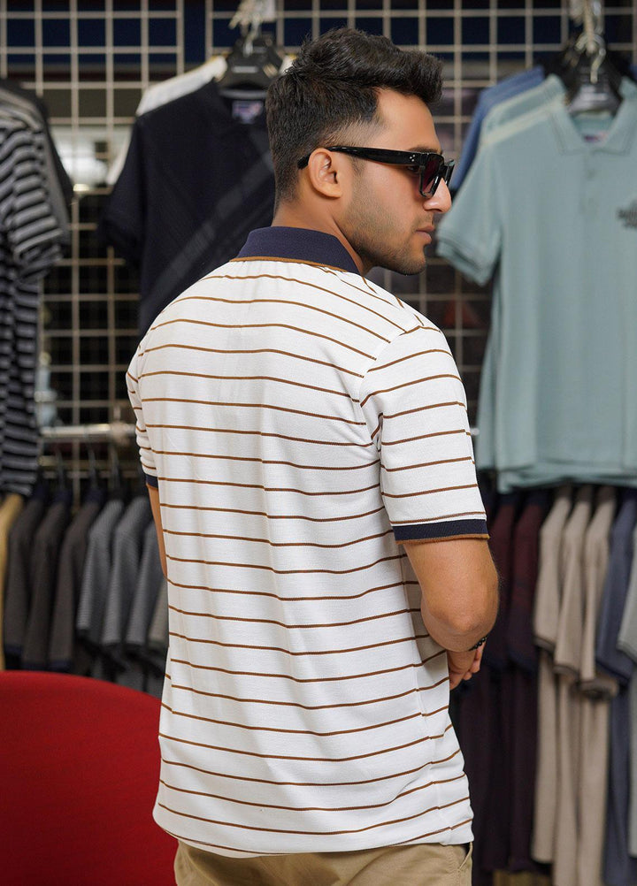 Sanaulla Exclusive Range Cotton Polo for Men - D-7210 White