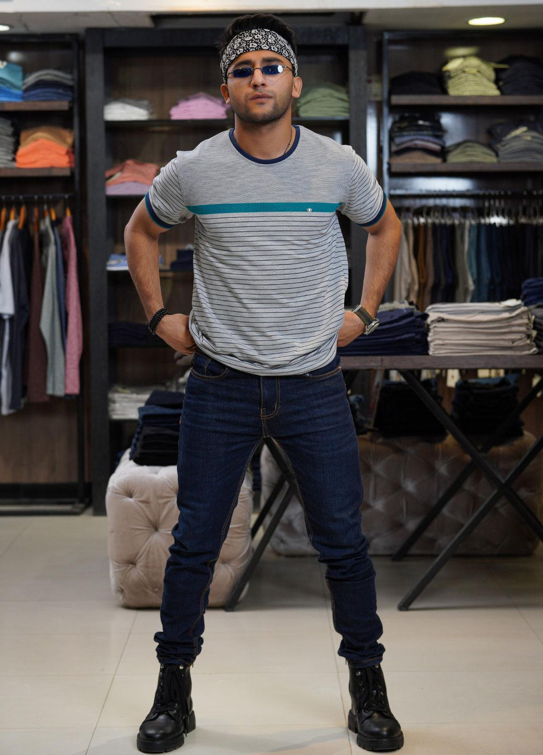 Sanaulla Exclusive Range Cotton Polo for Men - D-7246 Light Grey