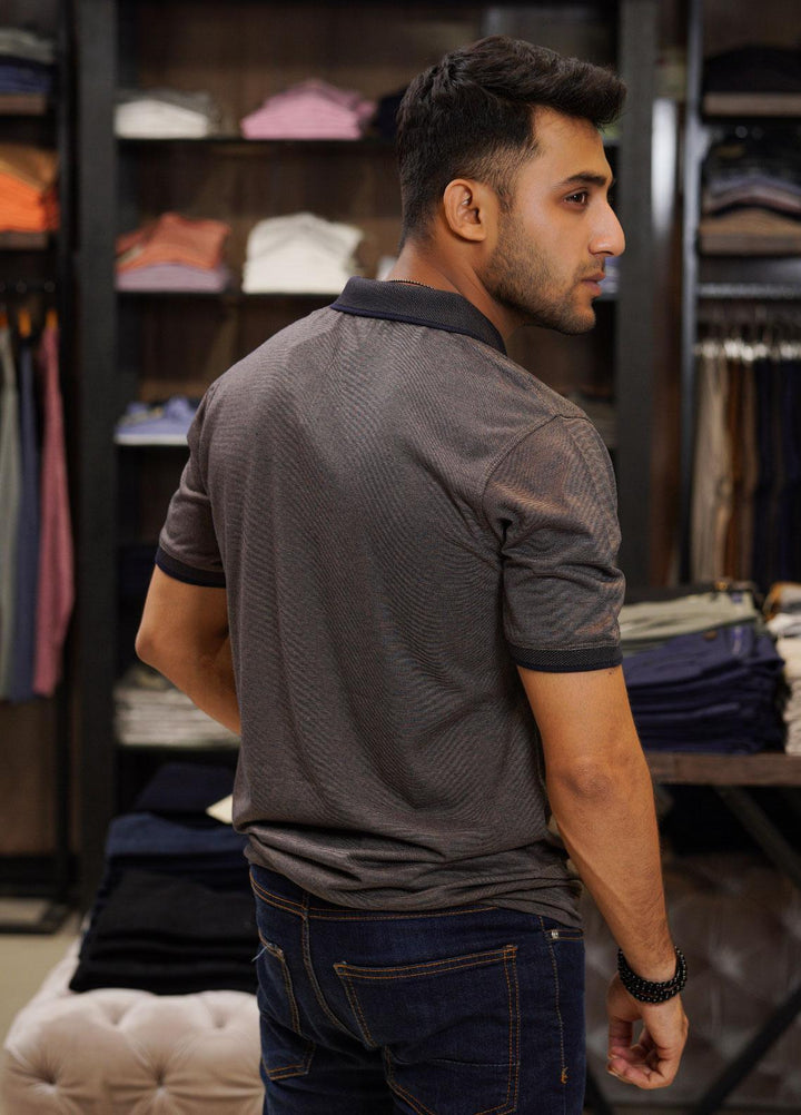 Sanaulla Exclusive Range Cotton Polo for Men - D-8159 Dark Brown