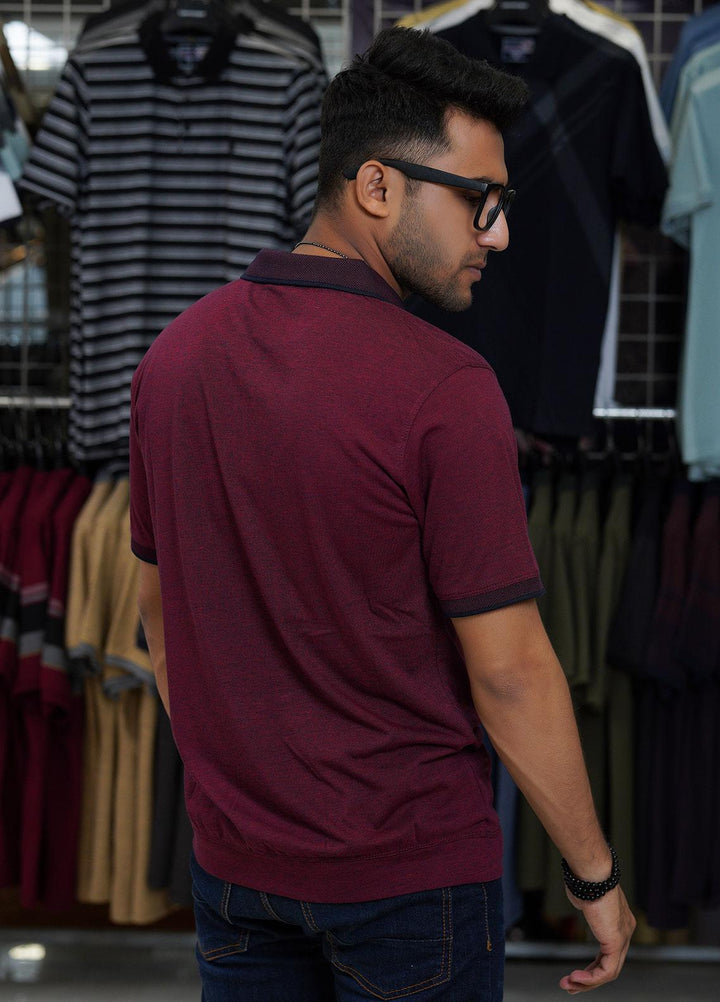 Sanaulla Exclusive Range Cotton Polo for Men - D-8159 Maroon
