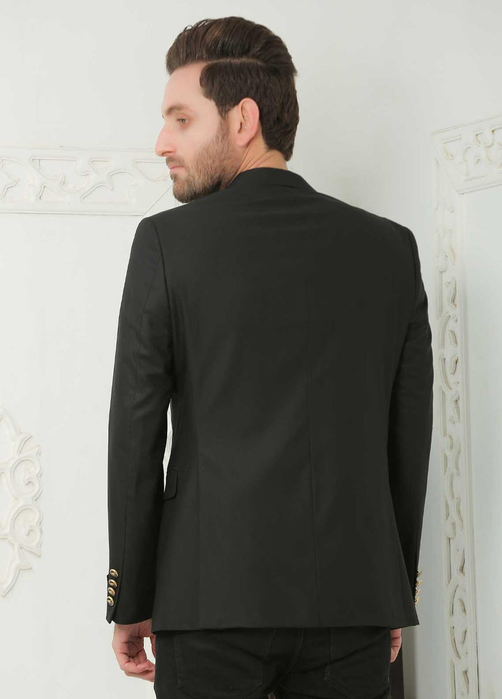 Sanaulla Exclusive Range  Casual Men Blazers -  SU22MB Wool Blazer 654 04 Black