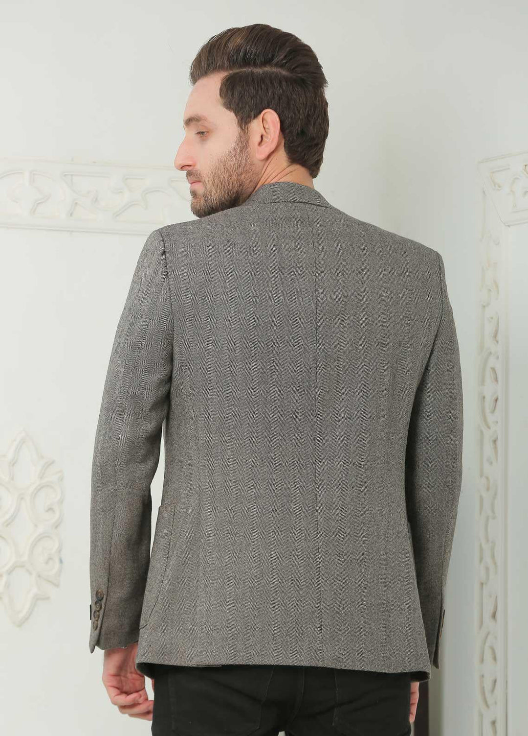 Sanaulla Exclusive Range  Casual Men Blazers -  SU22MB Wool Blazer A319 09 Beige