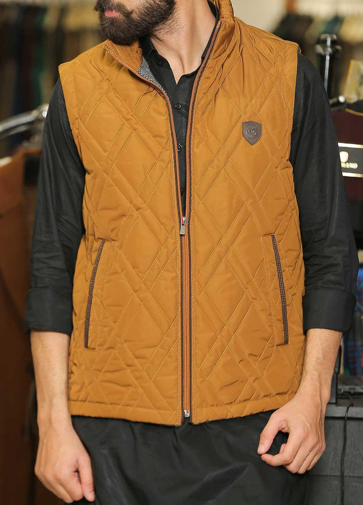 Sanaulla Exclusive Range  Casual Men Jackets -  SU22MJ Jacket YELEK Rust