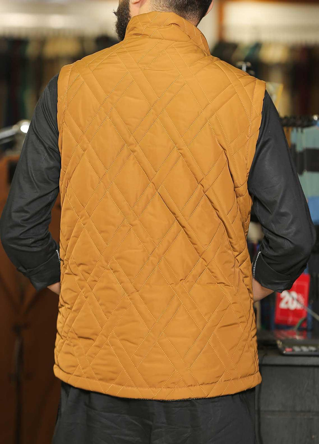 Sanaulla Exclusive Range  Casual Men Jackets -  SU22MJ Jacket YELEK Rust