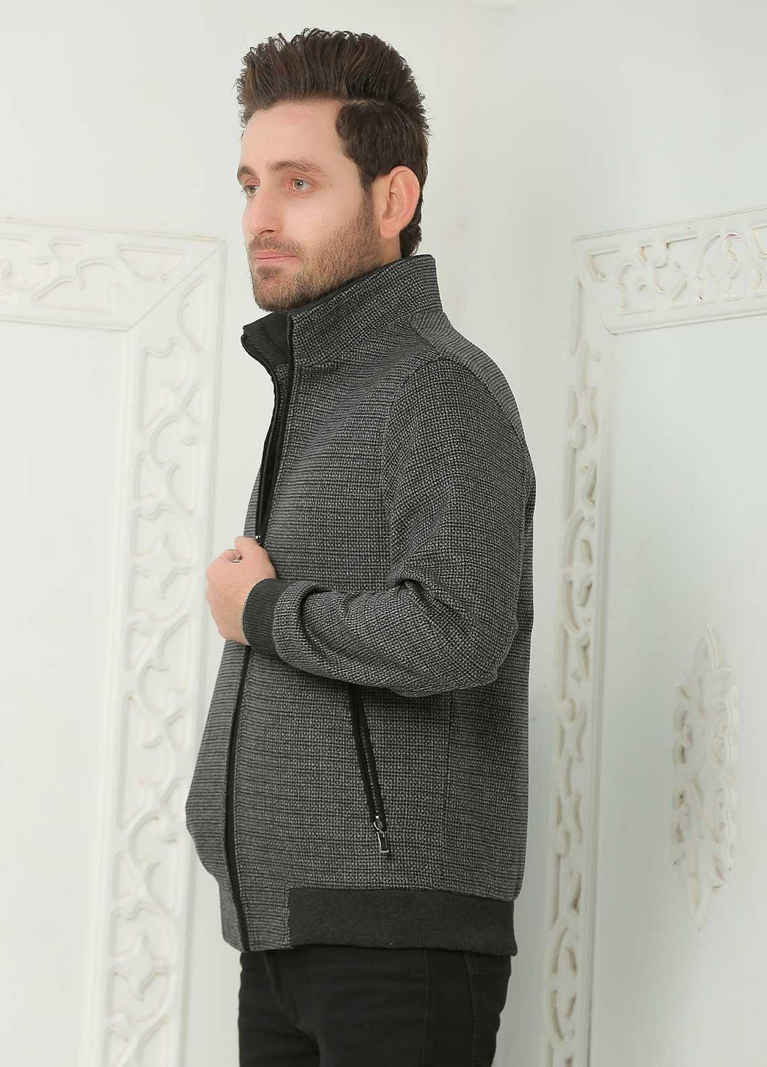 Sanaulla Exclusive Range  Casual Jackets for Men -  SU21MJ D-01 Grey