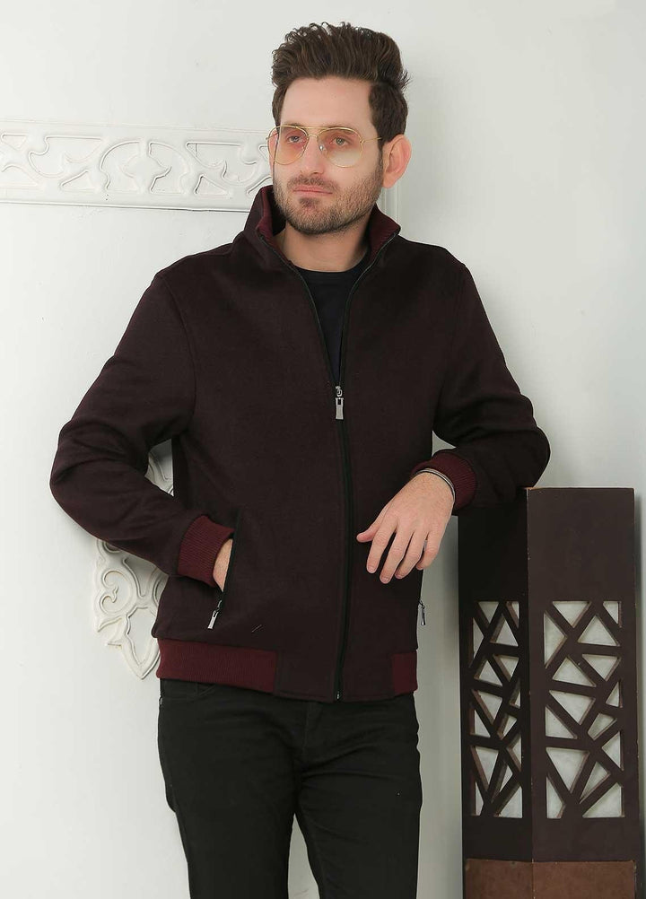 Sanaulla Exclusive Range  Casual Men Jackets -  SU21MJ D-01 Mehroon